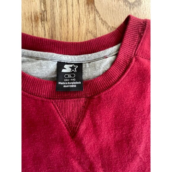 VTG Starter Crew Neck Sweatshirt Mens XL Red Y2K 90s - Picture 2 of 6